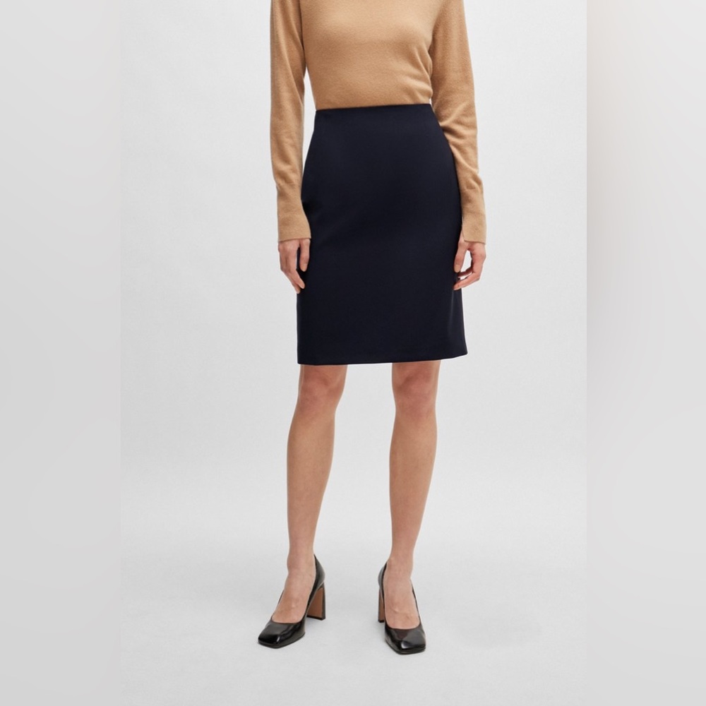 Hugo Boss SLIM-FIT PENCIL SKIRT IN VIRGIN WOOL size 0
